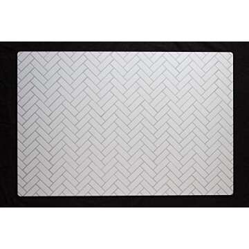 Bessie Bakes Chevron Tile Replicated Photography Backdrop 2 Feet Wide x 3 Feet Long 3 mm Thick