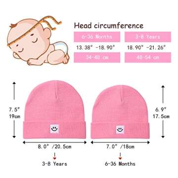 Paladoo Kids Beanie Hat for 3 4 5 6 7T Years Boys Girls Pink
