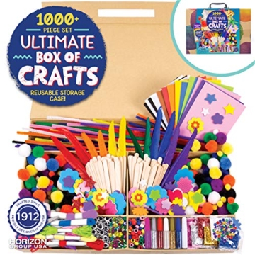 Made By Me Ultimate Craft Box, Art & Craft Activities 1000 Piece Set, Storage Case, Great for Presch...