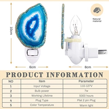 Stunning Agate Night Light for Home Décor