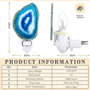 Stunning Agate Night Light for Home Décor