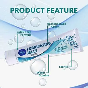 Med Pride Lubricating Jelly Tube - 4fl Oz, Sterile, Water Soluble, for Medical Use