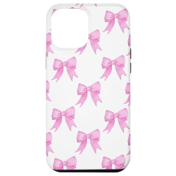 iPhone 12 Pro Max Coquette Aesthetic Watercolor Case with Ribbons and Bows