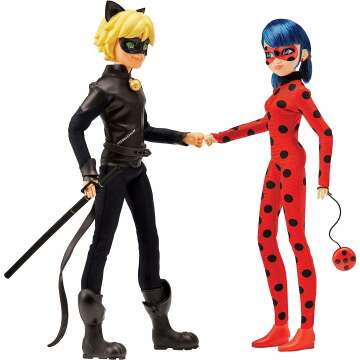 Miraculous Ladybug Doll Set - Ladybug & Cat Noir 2-Pack