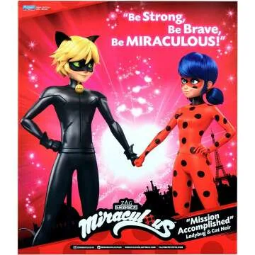 Miraculous Ladybug Doll Set - Ladybug & Cat Noir 2-Pack