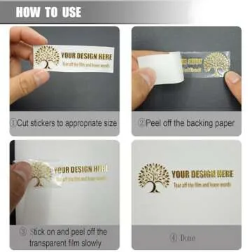 Custom UV Transfer Stickers for Business, Personalized Transparent Sticker, Clear Labels with Your Design Image Photo Text or Logo (Original Color)