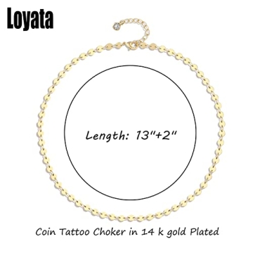 Stylish LOYATA Gold Coin Choker for Women