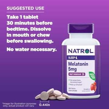 Natrol Melatonin 5 mg Fast Dissolve Tablets for Better Sleep