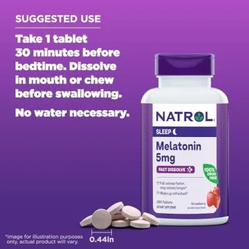 Natrol Melatonin 5 mg Fast Dissolve Tablets for Better Sleep