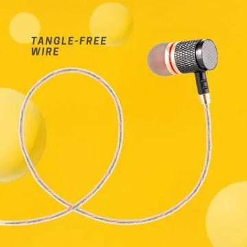 Betron YSM1000 Earphones in Ear Headphones Wired 3.5mm Jack Tangle-Free Cable Case and Noise Isolating Earbuds