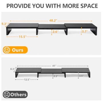 TAVR Dual Monitor Stand Riser for 2 Monitors