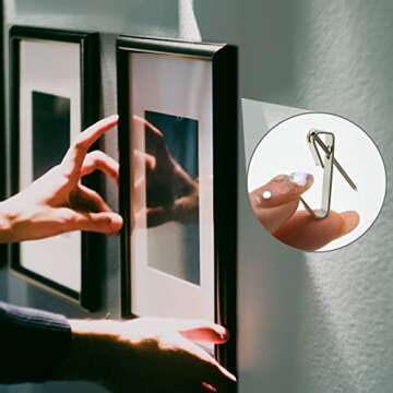 136Pcs Picture Hangers, 5 Sizes Picture Hanging Kits Including 10/20/30/50/100lb Picture Hanging Hooks, Sorted Picture Hooks with Nails for Drywall Wooden Wall in a Very Handy Storage Case (Silver)