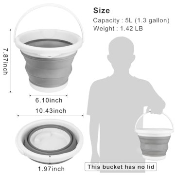 Versatile Collapsible Mop Bucket - Space Saver 5L