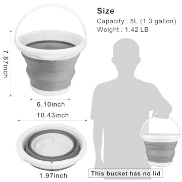 Versatile Collapsible Mop Bucket - Space Saver 5L