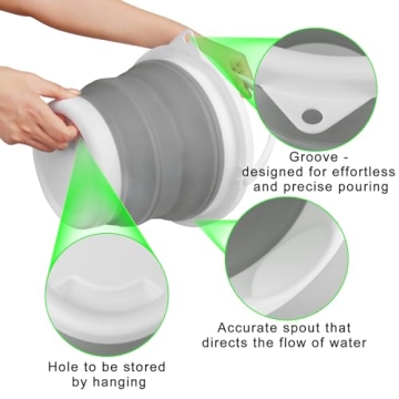 Versatile Collapsible Mop Bucket - Space Saver 5L