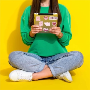 50 PCS Pink Bookish Stickers for Kindle and Crafts