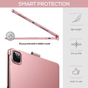 Typecase for 11 Pro with 360° Keyboard & RGB Backlight