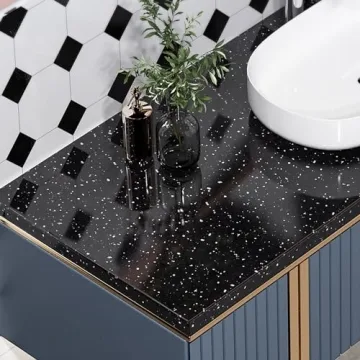 Livelynine Peel and Stick Black Contact Paper for Counters