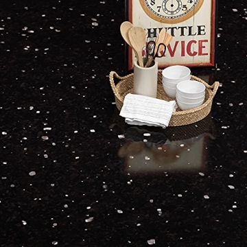 Livelynine Peel and Stick Black Contact Paper for Counters