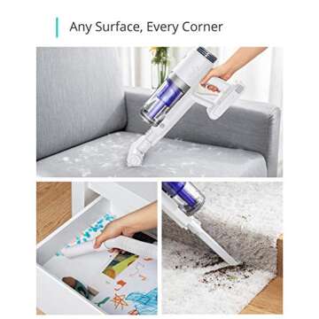 eufy by Anker, HomeVac S11 Go, Cordless Stick Vacuum Cleaner, Lightweight, Cordless, 120AW Suction Power, Detachable Battery, Cleans Carpet to Hard Floor