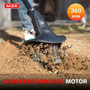 MZK 20V Cordless Tiller Cultivator for Effortless Gardening