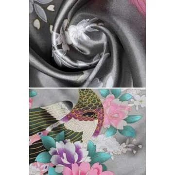 Elegant BABEYOND Kimono Robe with Peacock Pattern