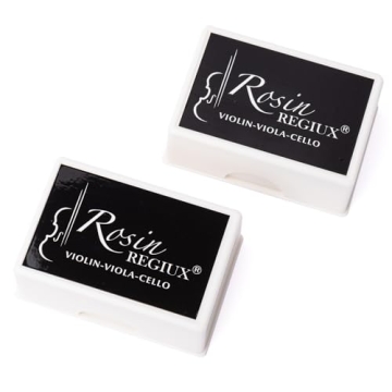 Natural Low Dust Rosin 2-Pack for Violin, Viola and Cello with Protective Case