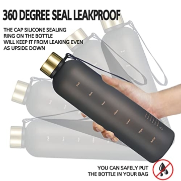 Sursip Motivational Water Bottle 32 oz | Stylish and Leak-Proof