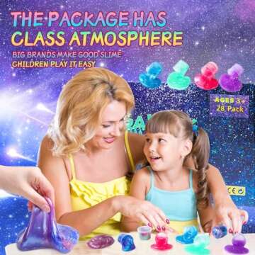 28 Packs Colorful Galaxy Slime, Stretchy & Non-Sticky,Idea Stocking Stuffers for Christmas,Party Favors for Kids, Sensory and Tactile Stimulation, Stress Relief, Educational Game, for Girls & Boys