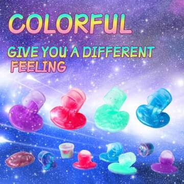 28 Packs Colorful Galaxy Slime, Stretchy & Non-Sticky,Idea Stocking Stuffers for Christmas,Party Favors for Kids, Sensory and Tactile Stimulation, Stress Relief, Educational Game, for Girls & Boys