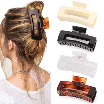 Large Hair Claw Clips for Thick Hair Non-Slip 4 PCS Set