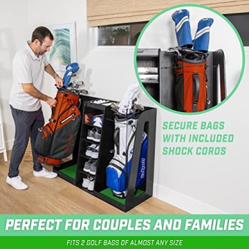 GoSports Premium Wooden Golf Bag Organizer For Stylish Storage