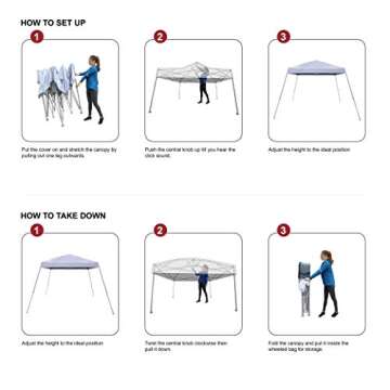 Amazon Basics One-Push 9ft x 9ft Outdoor Canopy