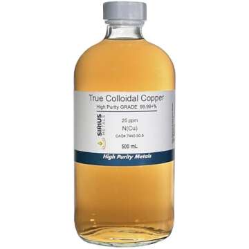 True Colloidal Copper 25ppm 500mL - Pure Copper Solution for Health Benefits