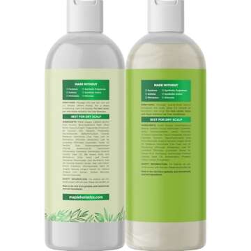 Tea Tree Shampoo and Conditioner Set - Sulfate Free Clarifying Shampoo and Conditioner for Oily Hair & Scalp Care with Australian Tea Tree Oil - Complete Dry Scalp Treatment for Build Up (8 Fl Oz)