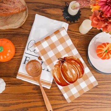 Siilues Fall Kitchen Towels Set of 2 for Kitchen Decor