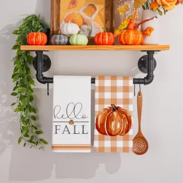 Siilues Fall Kitchen Towels Set of 2 for Kitchen Decor