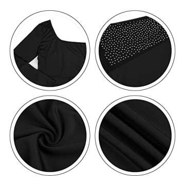 RINTONIX One Shoulder Rhinestone Jumpsuit for Women