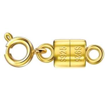 SPARIK ENJOY 4 pcs 14K Gold Magnetic Necklaces Clasp Converter Jewelry Clasps Connector Chain Extend...