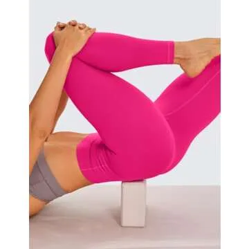 CRZ YOGA Butterluxe High Waisted Lounge Leggings 28'' - Workout Yoga Pants for Women Buttery Soft Granita Pink Large