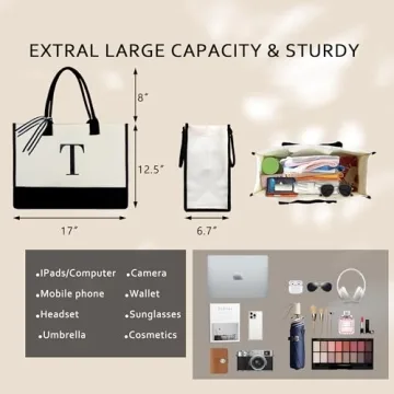 Personalized Canvas Tote Bag for Women’s Gifts