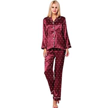 Luxurious SWOMOG Women's Silk Satin Pajamas Set - Comfort & Style
