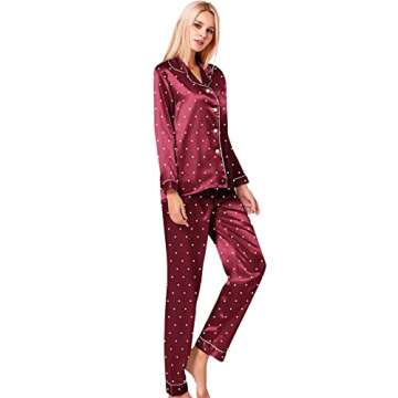 Luxurious SWOMOG Women's Silk Satin Pajamas Set - Comfort & Style