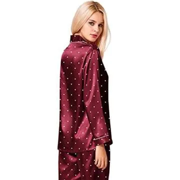 Luxurious SWOMOG Women's Silk Satin Pajamas Set - Comfort & Style