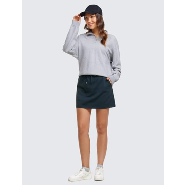 CRZ YOGA 4-Way Stretch Skorts for Women - True Navy