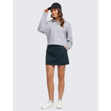 CRZ YOGA 4-Way Stretch Skorts for Women - True Navy