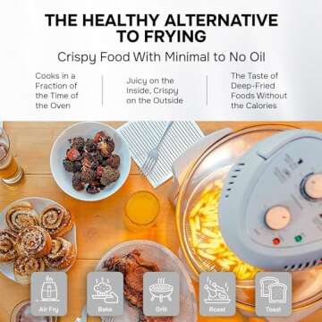 Big Boss Air Fryer, Super Sized 16 Quart Large Air Fryer Oven Glass Air Fryer, Infrared Convection H...