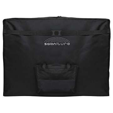 Saloniture Professional Portable Massage Table - Black