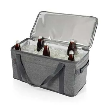PICNIC TIME NCAA Mississippi State Bulldogs 64 Can Collapsible Insulated Cooler, (Heathered Gray)
