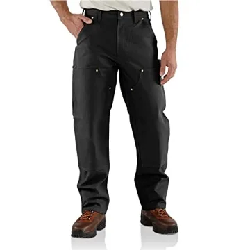 Carhartt Men's Firm Duck Double-Front Work Dungaree Pant B01 - Ultimate Durability and Comfort in Bl...
